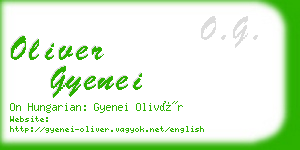 oliver gyenei business card